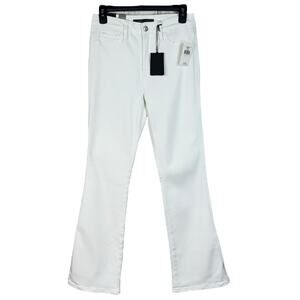 Flying Monkey SZ 27x32 Hi-Rise Boot Jeans Stretch Zip-Fly Pocket Optic White New